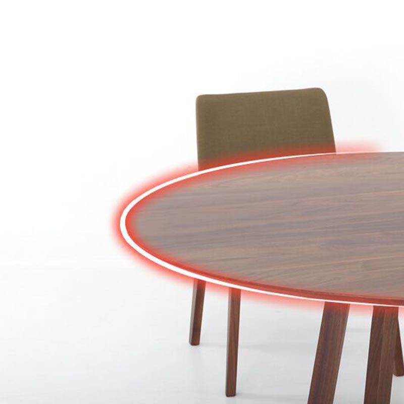 リビングルームミニマリズムウッドダイニングテーブルラウンドパインダイニングテーブル