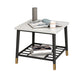 4 Legs Metal End Table Luxurious Stone Top Side End Snack Table Clearhalo 'Coffee & Accent Tables' 'End & Side Tables' 'end_side_tables' 'furn' 'furn_end_side_tables' 'Furniture' 'Living Room Furniture' 1200x1200_564c4ab5-dcd3-416d-86a5-f97dd84f952e