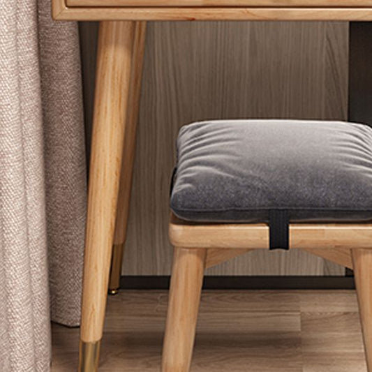 Contatore di trucco in legno di gomma scandinava con tavolo da toeletta da toeletta per cassetti