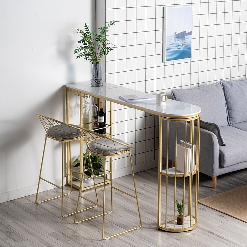 1/2/3 pièces de table de bar en marbre set glamour mate finition tabouret de bar et table de table