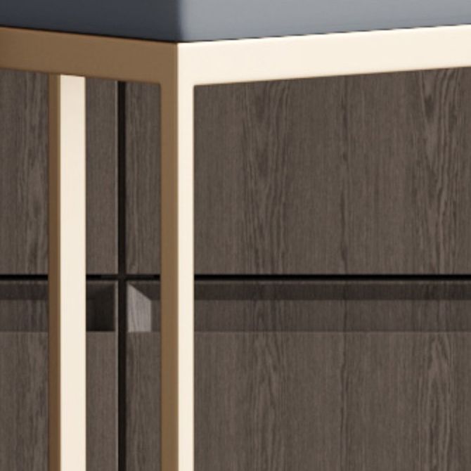 1/5 pièces Glam Glam Bar Table Set Rectangle Bistro Set avec un faux marbre blanc