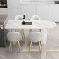 Contemporary Style Sintered Stone Dining Table Freeform Shape Table with Double Pedestal Base Clearhalo ' dining_table' 'Dining Tables & Seating' 'Dining Tables' 'furn' 'furn_dining_table' 'Furniture' 'furniture_dining_table' 'Kitchen & Dining Furniture' 'kitchen&dining_furn' 'kitchen' 'kitchen_dining_table' 1200x1200_565081c5-a88c-49ab-ba8d-f11fac3680db