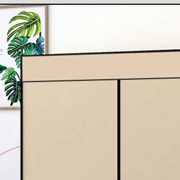 Matte Finish Wardrobe for Home Modern Style Storage Cabinet with Metal Frame