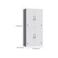 Metal Modern Hinged Door Cabinet Grey Storage Cabinet for Home Clearhalo 'Armoires & Wardrobes' 'armoires_wardrobes' 'Bedroom Furniture' 'furn' 'furn_armoires_wardrobes' 'Furniture' 1200x1200_56519487-9295-48d7-b792-0cf6ae28c72c