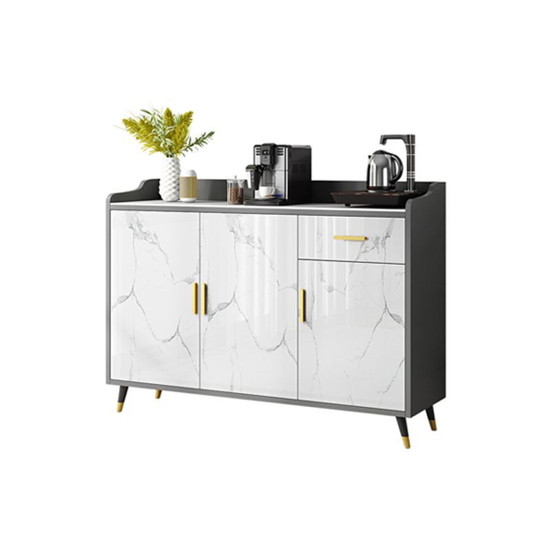 1-Drawer Engineered Wood Sideboard Glam Stone Countertop Credenza for Living Room Clearhalo 'buffet_sideboard' 'Buffets & Sideboards' 'furn' 'furn_buffet_sideboard' 'Furniture' 'furniture_buffet_sideboard' 'Kitchen & Dining Furniture' 1200x1200_565256a8-0d80-4518-8402-3c7c71d4eae8