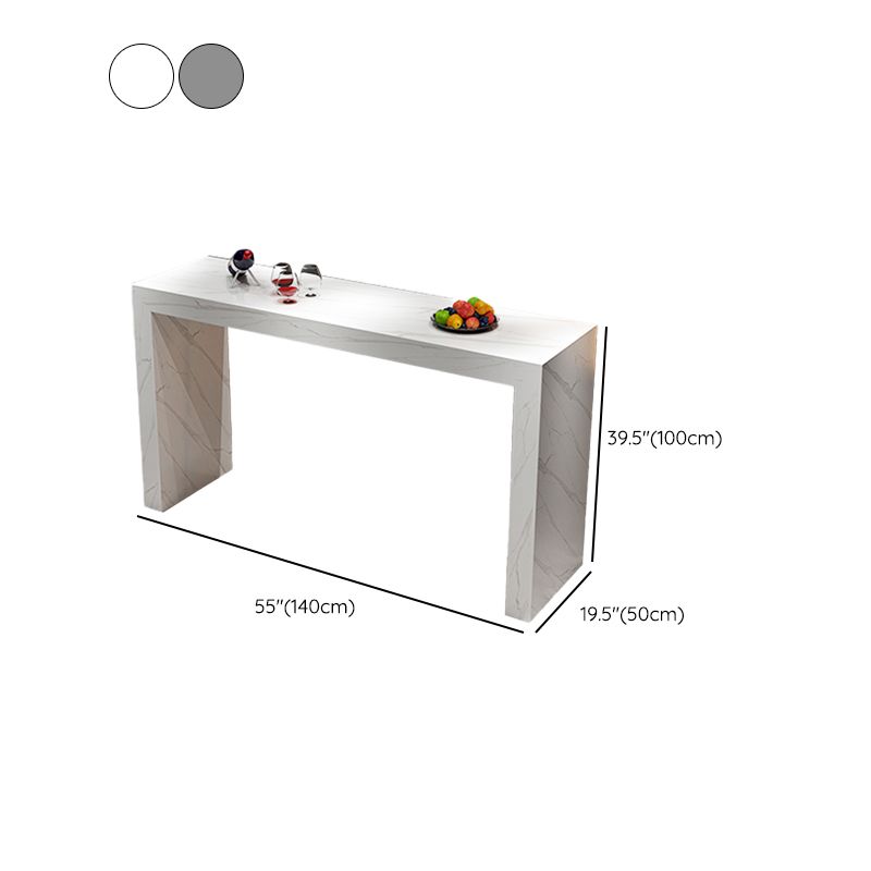 Modern Style Rectangle Stone Bar Stool Table Table for Living Room Clearhalo 'Bar Furniture' 'Bar Tables' 'bar_tables' 'furn' 'furn_bar_tables' 'Furniture' 'Kitchen & Dining Furniture' 1200x1200_5652fcc8-82f4-4111-9285-4a991f364f00