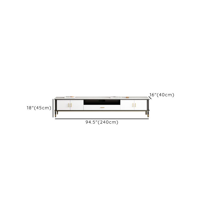 Console de meuble TV moderne, rangement ouvert, pour salon