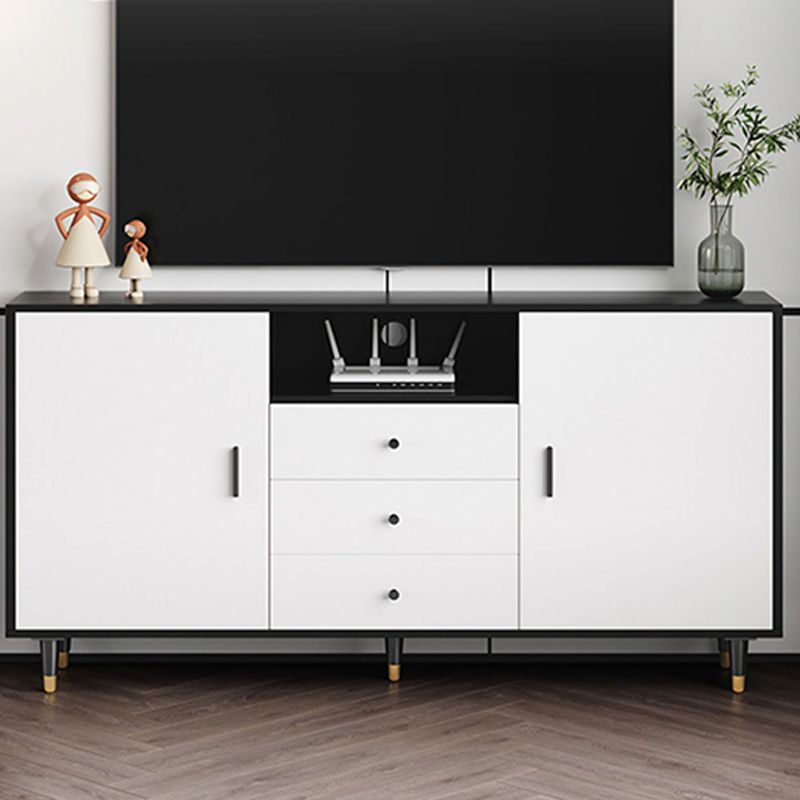 Cabinet télévisé en bois Modern Minimalist Home Open TV Stand Console