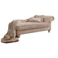 French Country Beige Chaise Lounge with Chenille for Bedroom and Living Room