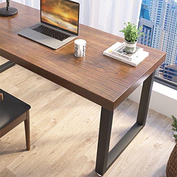 Industrial Sled Base Writing Desk Rectangular Solid Wood Office Desk Clearhalo 'furn' 'furn_office_desk' 'Furniture' 'furniture_office_desk' 'Office Desks' 'Office Furniture' 'office_desk' 1200x1200_5658b919-bb5e-4efe-b166-0fed6b54d31e