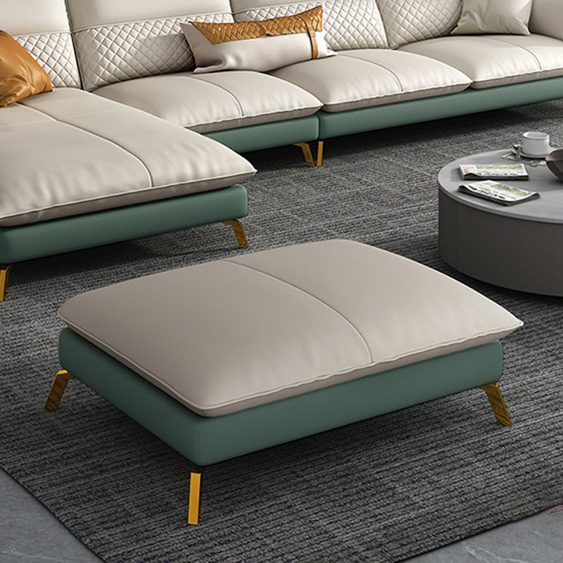 Divano sezionale in pelle autentica 35.43 "divano alto con cuscino