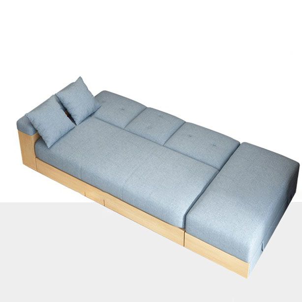 Divano in tessuto moderno di divano a braccio quadrato sciolto con deposito per soggiorno