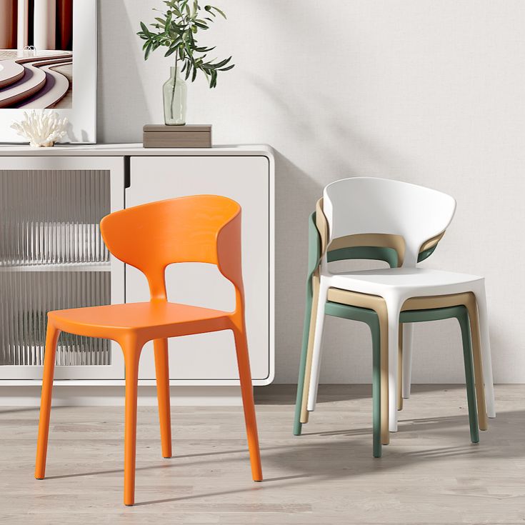 Minimalist Plastic Dining Armless Chair Colorful Wingback Side Chair Clearhalo 'Dining Chairs' 'Dining Tables & Seating' 'dining_chair' 'furn' 'furn_dining_chair' 'Furniture' 'furniture_dining_chair' 'Kitchen & Dining Furniture' 1200x1200_565c6119-64f0-483e-bb17-93884adef030