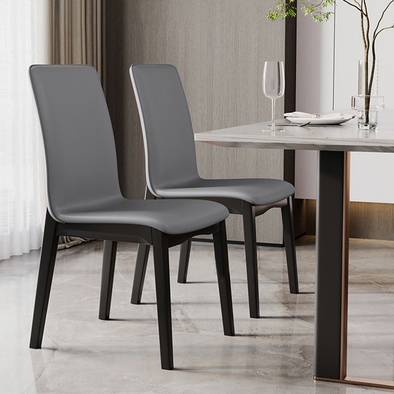 Nordic Style Holzstuhl fester Rücken Küchenseitenstuhl für Esszimmer