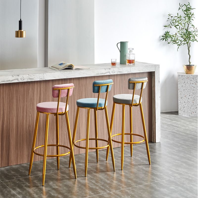 Modern Style Metal Bar Stool with Footrest Bistro Light Luxury Bar Stool Clearhalo 'Bar Furniture' 'Bar Stools' 'bar_stools' 'furn' 'furn_bar_stools' 'furniture_bar_stools' 'Kitchen & Dining Furniture' 'kitchen&dining_furn' 'kitchen' 'kitchen_furn' Furniture' 1200x1200_565ebcdc-172d-4895-95ce-d21945f670a5
