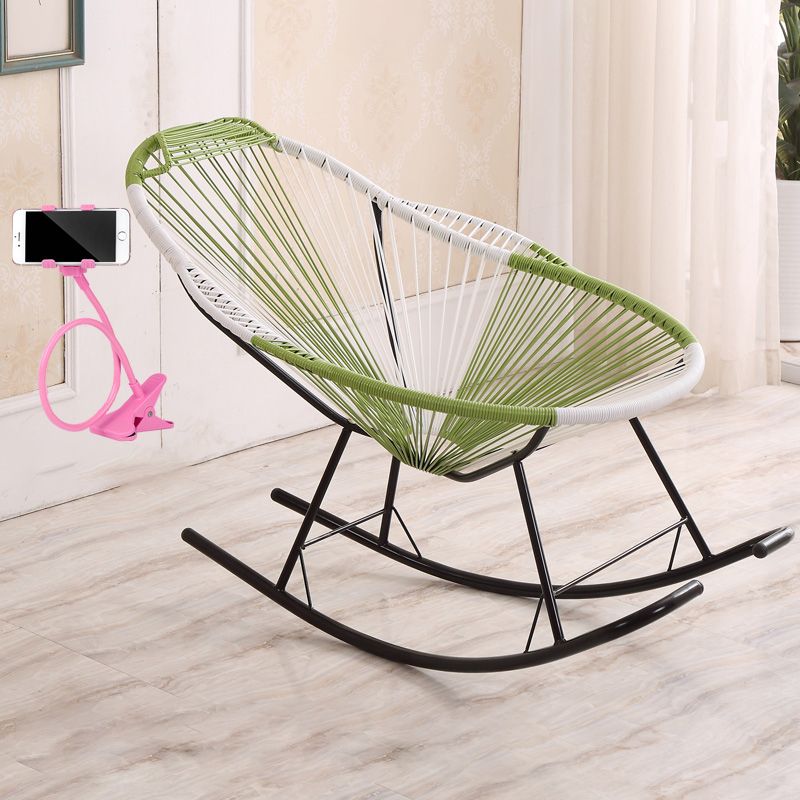 Stilvoller Schaukelakzent -Stuhl gewebter Seilblock innerner Schaukelstuhl