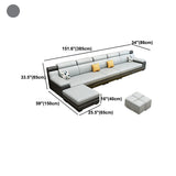 Contemporary Faux Leather and Cotton Blend Furniture Sectionals