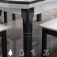 Kitchen Dinner Table Dining Room Stone Drop-Leaf Dining Table Clearhalo 'Dining Tables & Seating' 'Dining Tables' 'dining_table' 'furn' 'furn_dining_table' 'Furniture' 'Kitchen & Dining Furniture' 1200x1200_56607b1f-2c55-47d3-bc49-61e7bcc27059