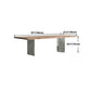 Rectangle Shape Glam Dining Table Solid Wood Fixed Table for Kitchen Clearhalo ' dining_table' 'Dining Tables & Seating' 'Dining Tables' 'furn' 'furn_dining_table' 'Furniture' 'furniture_dining_table' 'Kitchen & Dining Furniture' 'kitchen&dining_furn' 'kitchen' 'kitchen_dining_table' 1200x1200_56625116-124c-42dd-aa0d-00578dd6eb40