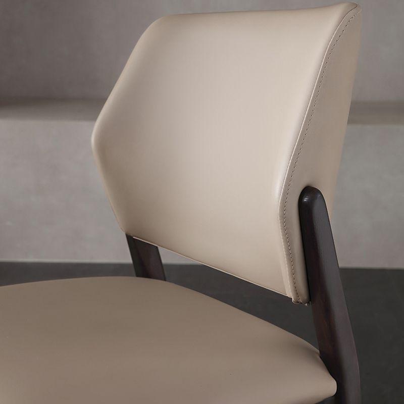Solid Wood Contemporary Dining Chair Open Back Indoor Side Chair