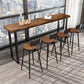 Table supérieure en bois Table de pub rectangulaire de style industriel pour utilisation sur patio