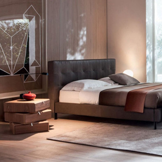 Accento moderno comodino comodino in legno massiccio mobile per camera da letto