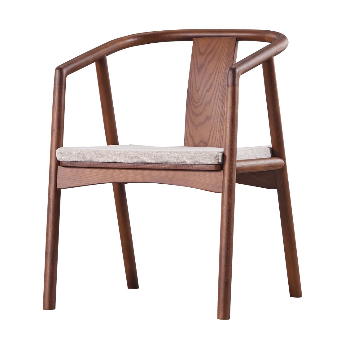 Traditional Style Ash Wood Chairs Kitchen Slat Back Arm Single Chair Clearhalo ' kitchen&dining_furn' 'Dining Chairs' 'Dining Tables & Seating' 'dining_chair' 'furn' 'furn_dining_chair' 'Furniture' 'furniture_dining_chair' 'Kitchen & Dining Furniture' 'kitchen' 1200x1200_56690493-55fa-462d-9388-a61c2ef9f4df