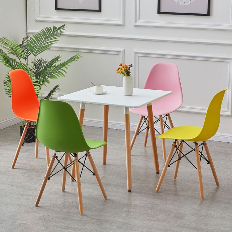 Contemporary Style Plastic Dining Room Chair Home Side Solid Back Armless Chair for Kitchen Clearhalo ' kitchen&dining_furn' 'Dining Chairs' 'Dining Tables & Seating' 'dining_chair' 'Furniture' 'furniture_dining_chair' 'Kitchen & Dining Furniture' 'kitchen' 1200x1200_5669b25e-d72c-4074-96ff-783a3dda3707