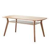 Storage Oak Wood Dining Table in Nature Rectangle Kitchen Table with 4 Legs Clearhalo ' dining_table' 'Dining Tables & Seating' 'Dining Tables' 'furn' 'furn_dining_table' 'Furniture' 'furniture_dining_table' 'Kitchen & Dining Furniture' 'kitchen&dining_furn' 'kitchen' 'kitchen_dining_table' 1200x1200_566af23a-bcaa-426d-86f6-eb089b0885c4