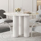 Modern 1/5 Pieces Dining Set Round Stone Dining Table for Dining Room Kitchen Clearhalo 'Dining Room Sets' 'Dining Tables & Seating' 'dining_room_set' 'furn' 'furn_dining_room_set' 'Furniture' 'Kitchen & Dining Furniture' 1200x1200_566bfabb-22d7-427e-890e-3b8c54c33e14