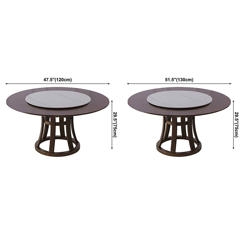 Modern Style Home Solid Wood Dining Table Round Shape Table with Single Pedestal Clearhalo ' dining_table' 'Dining Tables & Seating' 'Dining Tables' 'furn' 'furn_dining_table' 'Furniture' 'furniture_dining_table' 'Kitchen & Dining Furniture' 'kitchen&dining_furn' 'kitchen' 'kitchen_dining_table' 1200x1200_566cc99d-22e5-40fb-a02e-50b3ef0ad6c8