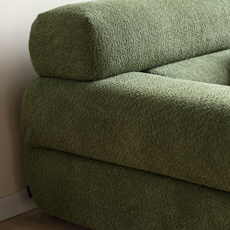 リビングルーム用のタイトなシートフォームソリッドカラー木製埋め込み式アームソファ