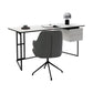 Modern Slate Top Office Desk Rectangle Task Desk with 2 Drawers for Home