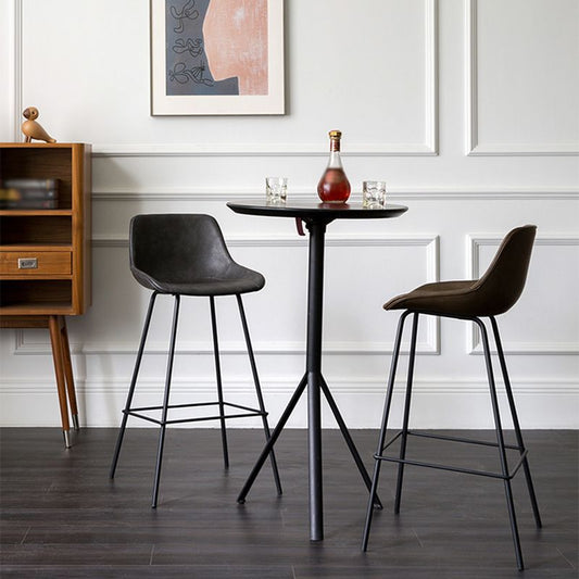 Black Metal Leather Bar Stool Scandinavian Low Back Bristol Counter Stool with Bucket Seat Clearhalo 'Bar Furniture' 'Bar Stools' 'bar_stools' 'furn' 'furn_bar_stools' 'furniture_bar_stools' 'Kitchen & Dining Furniture' 'kitchen&dining_furn' 'kitchen' 'kitchen_furn' Furniture' 1200x1200_566e7da1-b951-4520-9846-8c26b59035a2