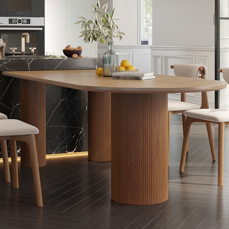 Modern Style Dining Table Solid Wood Dining Table with 3 Legs for Kitchen Clearhalo ' dining_table' 'Dining Tables & Seating' 'Dining Tables' 'furn' 'furn_dining_table' 'Furniture' 'furniture_dining_table' 'Kitchen & Dining Furniture' 'kitchen&dining_furn' 'kitchen' 'kitchen_dining_table' 1200x1200_566efee1-e649-4783-afbd-61a5a4f73913