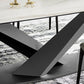 Industrial Sintered Stone Top Table Dining Table Rectangle Table with Metal Pedestal Clearhalo ' dining_table' 'Dining Tables & Seating' 'Dining Tables' 'furn' 'furn_dining_table' 'Furniture' 'furniture_dining_table' 'Kitchen & Dining Furniture' 'kitchen&dining_furn' 'kitchen' 'kitchen_dining_table' 1200x1200_566f292d-0f2f-4ec8-976b-e5d7345afc16