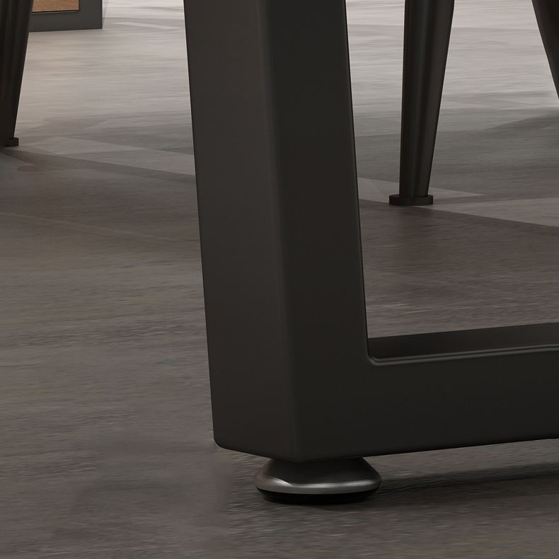 Industrial Style Solid Wood Dining Table Brown Rectangle Table with Sled Base for Dinning Room Clearhalo ' dining_table' 'Dining Tables & Seating' 'Dining Tables' 'furn' 'furn_dining_table' 'Furniture' 'furniture_dining_table' 'Kitchen & Dining Furniture' 'kitchen&dining_furn' 'kitchen' 'kitchen_dining_table' 1200x1200_566fd961-2bc4-4f7f-a16b-e707f787c067