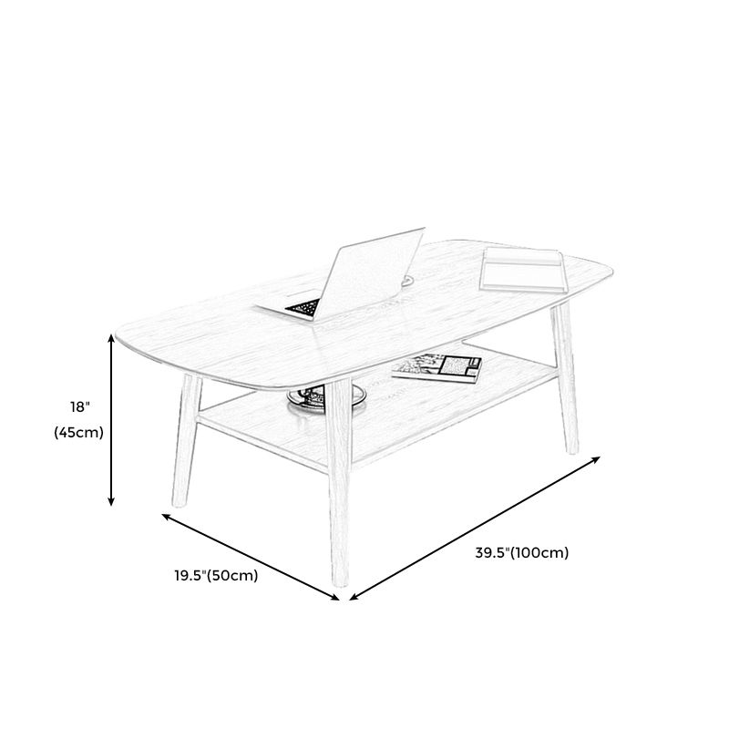 Modern 4 Legs Rectangular Coffee Table with Storage Cocktail Table Clearhalo 'Coffee & Accent Tables' 'Coffee Tables' 'coffee_tables' 'furn' 'furn_coffee_tables' 'Furniture' 'furniture_coffee_tables' 'Living Room Furniture' 1200x1200_56700365-a9fd-4f1a-b70a-0036f48974fb