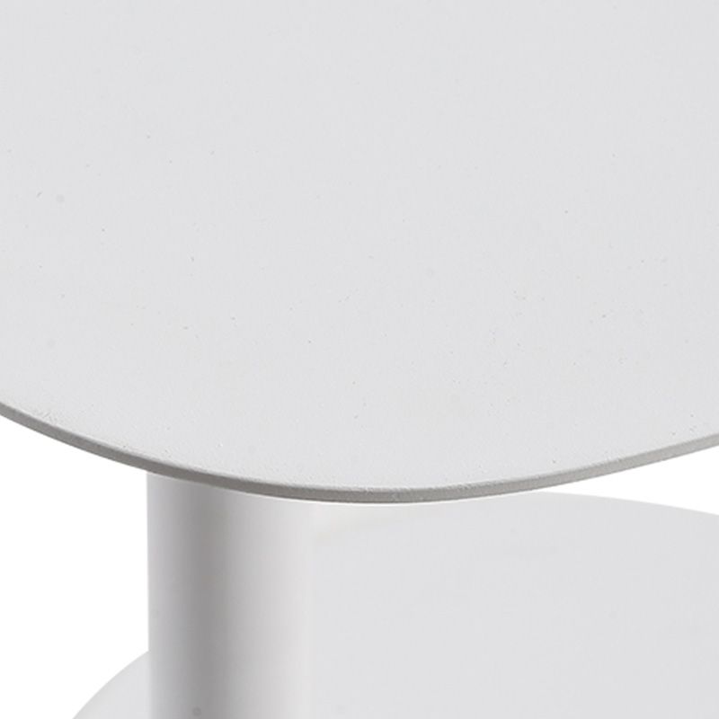 Mid-Century Metal Geometric End Table Pedestal Side Table for Living Room