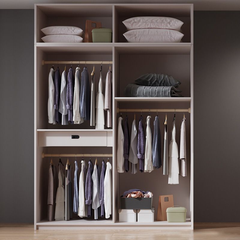 Contemporary Bedroom Storage Cabinet Wooden Shelves Wardrobe Clearhalo 'Armoires & Wardrobes' 'armoires_wardrobes' 'Bedroom Furniture' 'furn' 'furn_armoires_wardrobes' 'Furniture' 1200x1200_567190f3-cb24-4887-be12-5313486b8e90
