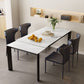 Table à manger rectangulaire en pierre, meuble extensible de Style moderne, 1/3/4/5 pièces, blanc