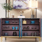 Server mobile sideboard in legno glam con gambe in acciaio