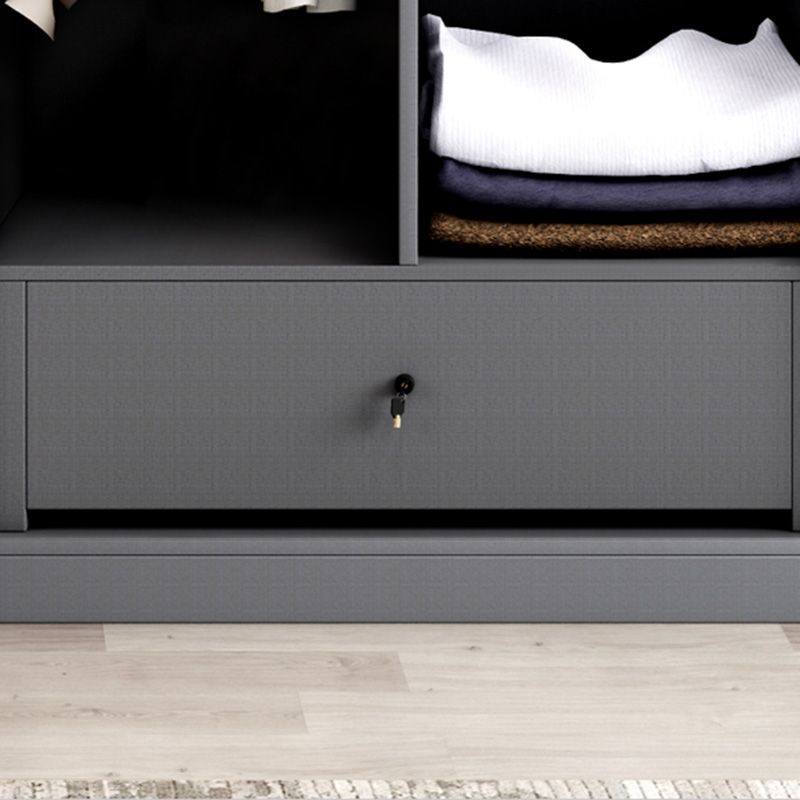 Moderno gabinete de madera dormitorio suave puertas cerradas armario