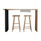 Industrial Beige Pine Bar Dining Table Rectangle Indoor Bistro Table with Double Pedestal Clearhalo 'Bar Furniture' 'Bar Tables' 'bar_tables' 'furn' 'furn_bar_tables' 'Furniture' 'furniture_bar_tables' 'Kitchen & Dining Furniture' 'kitchen&dining_furn' 'kitchen' 1200x1200_5676d73d-ebde-4e67-b794-9eb2cb083140