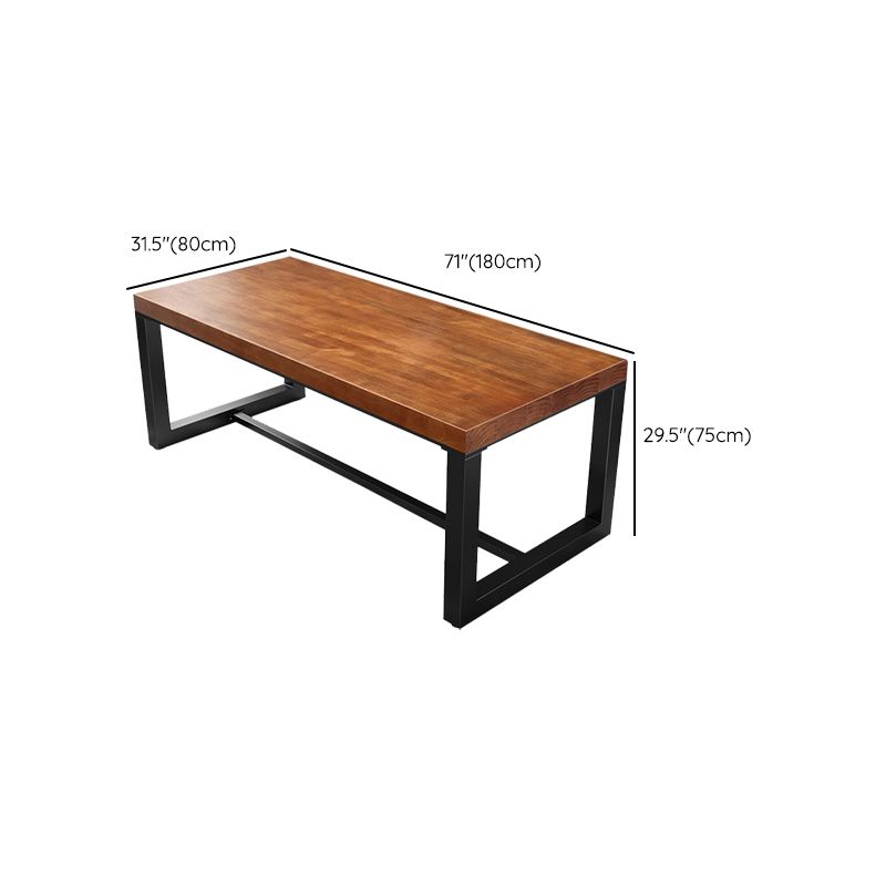 Industrial Rectangular Office Desk Brown Solid Wood Writing Desk Clearhalo 'furn' 'furn_office_desk' 'Furniture' 'Office Desks' 'Office Furniture' 'office_desk' 1200x1200_5677f2e0-d63d-4ec6-ba09-ab378e8a4ec2