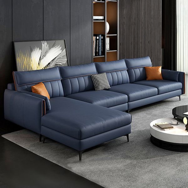 Modern Recessed Arm 4-seat Sectional with Recessed Arm for Living Room 37.8" Clearhalo 'furn' 'furn_sectionals' 'Furniture' 'furniture_sectionals' 'kitchen' 'kitchen_sectionals' 'Living Room Furniture' 'Sectionals' 1200x1200_567830d1-94be-4563-9fa2-ce225f534607