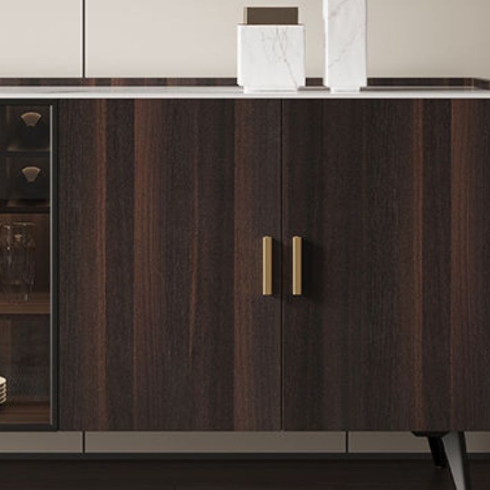 Mobile board laterale contemporanea armadio della pietra con luci per sala da pranzo