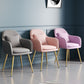 Upholstered Velvet Dining Arm Chair Solid Back Armchair with Metal Legs Clearhalo ' kitchen&dining_furn' 'Dining Chairs' 'Dining Tables & Seating' 'dining_chair' 'furn' 'furn_dining_chair' 'Furniture' 'furniture_dining_chair' 'Kitchen & Dining Furniture' 'kitchen' 1200x1200_567b4258-d6a3-4f1f-bd70-e8aaca837f91