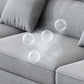 Slipcovered Sectional Pillow Top Arm Sofa & Chaise with 4 Seaters