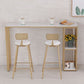 Modern Rectangle Pub Set 1/3 Pcs Stone Bar Table with Storage Shelves and Stools